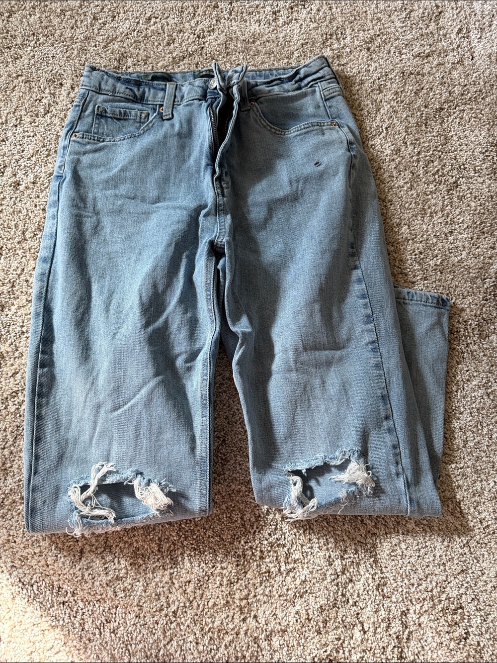 wild fable faded light blue denim shorts